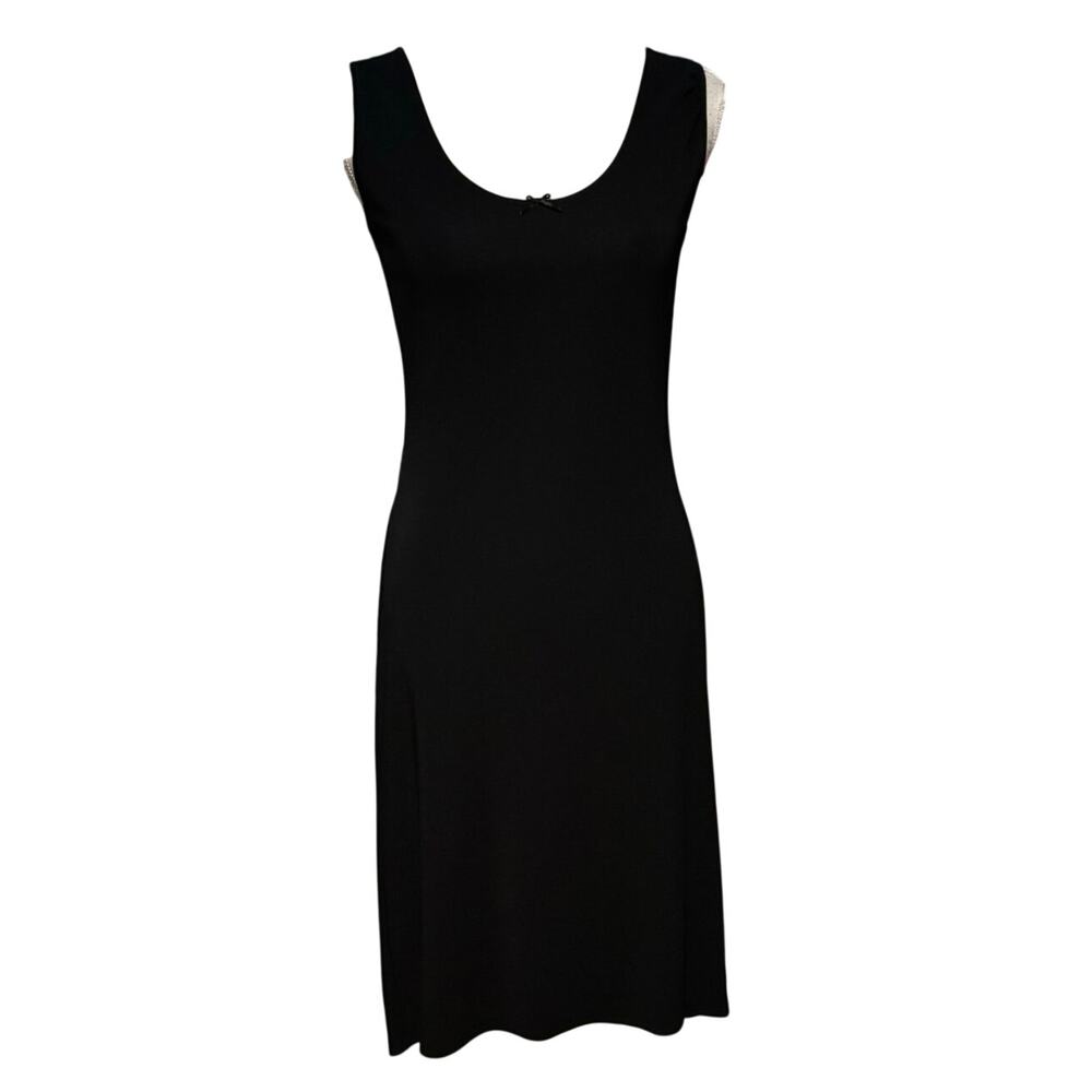 Vintage Gap Y2K Midi Dress Sleeveless Black Whimsygoth Witchy Goth